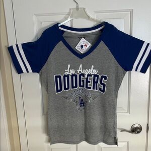 Los Angeles Dodgers women’s Gray and Blue Baseball Shirt